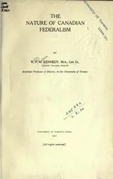 Cover of The nature of Canadian federalism