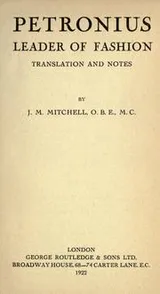 Cover of Petronius, leader of fashion