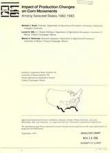 Cover of Impact of production changes on corn movements among selected states, 1982-1983
