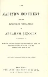 Cover of The martyr's monument