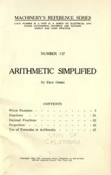 Cover of Arithmetic simplified