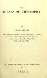 Cover of The Ideals of Theosophy