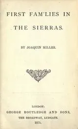 Cover of First fam'lies in the Sierras