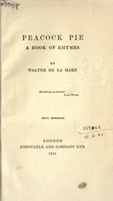 Cover of Peacock pie, a book of rhymes