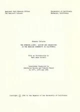 Cover of The burning light, action and organizing in the Mexican community in California