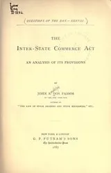 Cover of The Inter-State Commerce Act