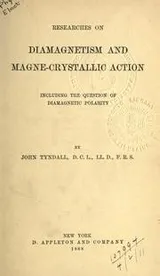 Cover of Researches on diamagnetism and magne-crystallic action