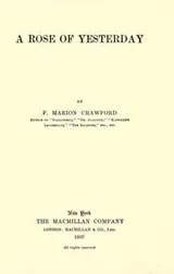 Cover of A rose of yesterday