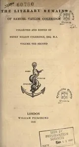 Cover of The literary remains of Samuel Taylor Coleridge