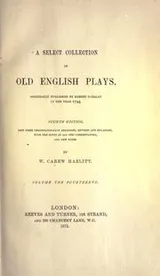 Cover of Select Collection of Old English Plays