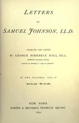 Cover of The letters of Samuel Johnson