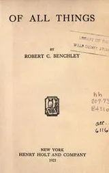 Cover of Of all things