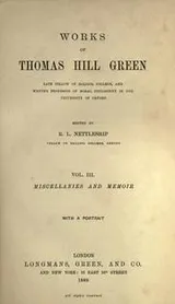 Cover of Works of Thomas Hill Green