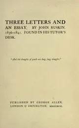Cover of Three letters and an essay, 1836-1841