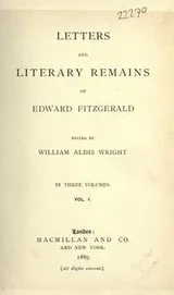 Cover of Letters & literary remains of Edward FitzGerald