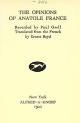 Cover of The opinions of Anatole France