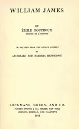Cover of William James