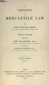 Cover of A compendium of mercantile law
