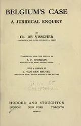 Cover of Belgium's case