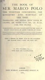 Cover of The Book of Ser Marco Polo the Venetian, Concerning the Kingdoms and Marvels of the East