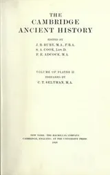 Cover of The Cambridge ancient history, Volume of Plates 2