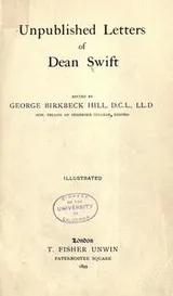 Cover of Unpublished Letters Of Dean Swift