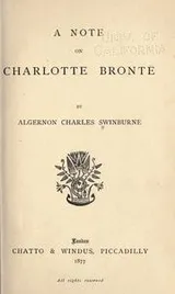 Cover of A note on Charlotte Brontë