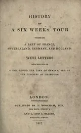 Cover of History of a six weeks' tour 1817