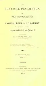 Cover of The poetical Decameron, or, Ten conversations on English poets and poetry
