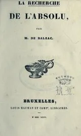 Cover of La recherche de l'absolu