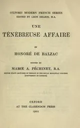 Cover of Une ténébreuse affaire