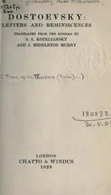 Cover of Dostoevsky