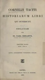 Cover of Cornelii Taciti Historiarum libri qui supersunt