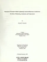 Cover of Emergence of normative beliefs legitimizing antisocial behaviour in adolescents