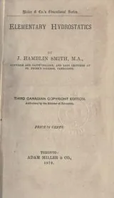 Cover of Elementary hydrostatics