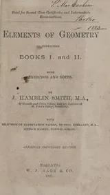 Cover of Elements of geometry, containing books I and II with exercises and notes