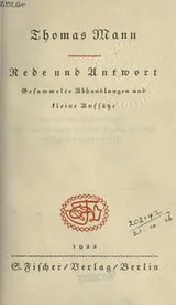 Cover of Rede und Antwort