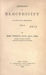 Cover of Lessons in electricity at the Royal institution, 1875-6