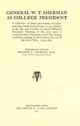 Cover of General W.T. Sherman as college president