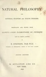 Cover of Natural philosophy for general readers and young persons
