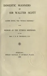Cover of Domestic manners of Sir Walter Scott