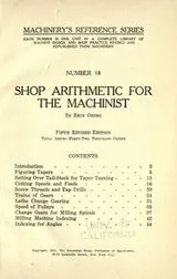 Cover of Shop arithmetic for the machinist