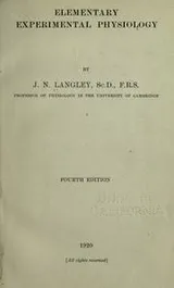 Cover of Elementary experimental physiology