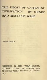 Cover of The decay of capitalist civilisation