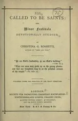 Cover of Called to be saints