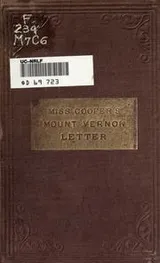 Cover of Mount Vernon: a letter to the children of America