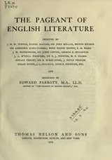 Cover of The pageant of English literature