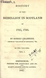 Cover of History of the rebellion in Scotland in 1745, 1746