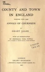 Cover of County and town in England, together with some annals of Churnside