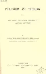 Cover of Philosophy and theology